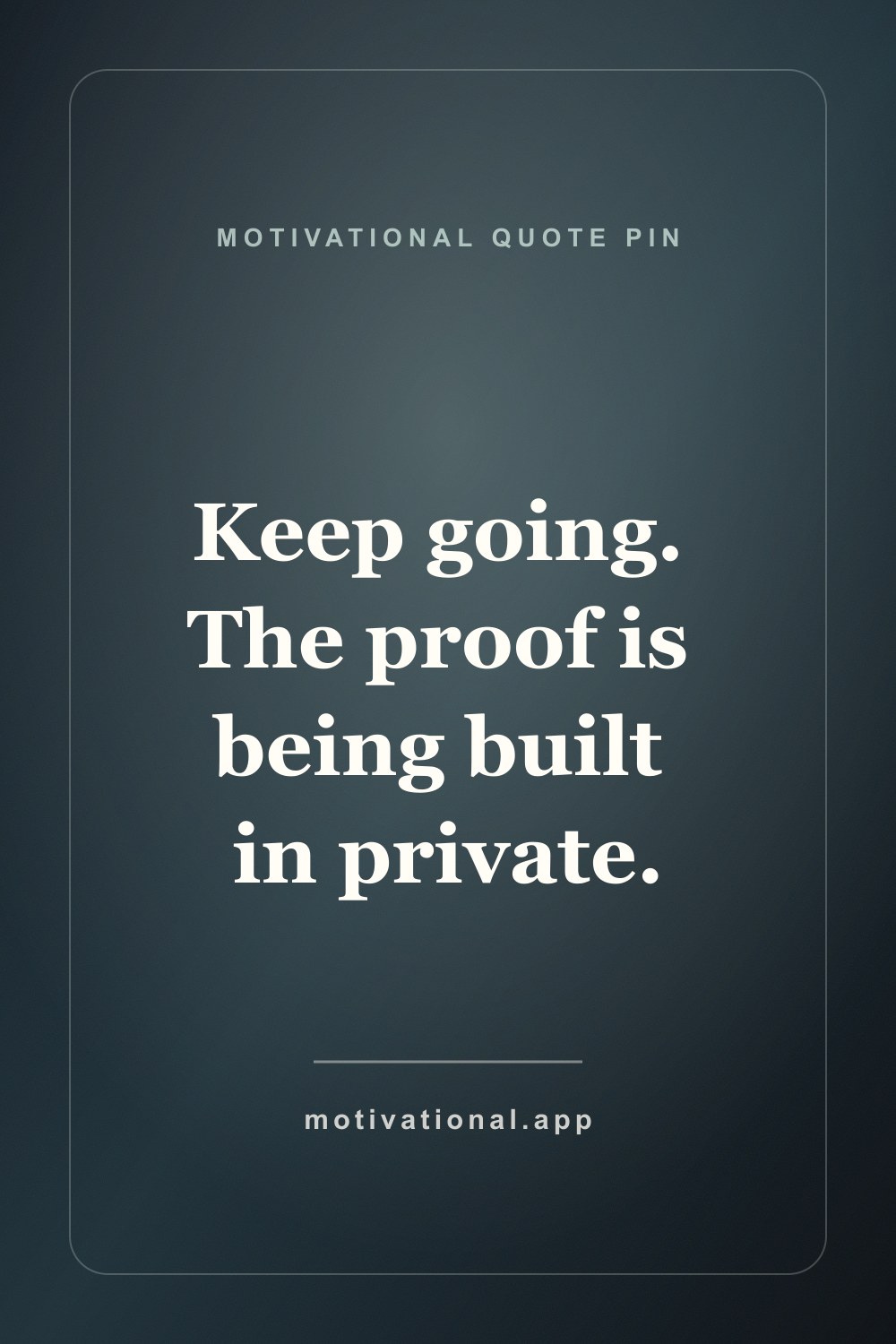 Motivational quote pin preview for Pinterest