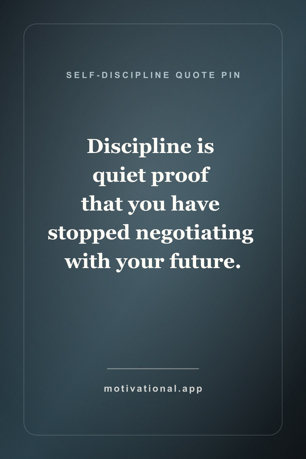 Self-discipline quote pin preview